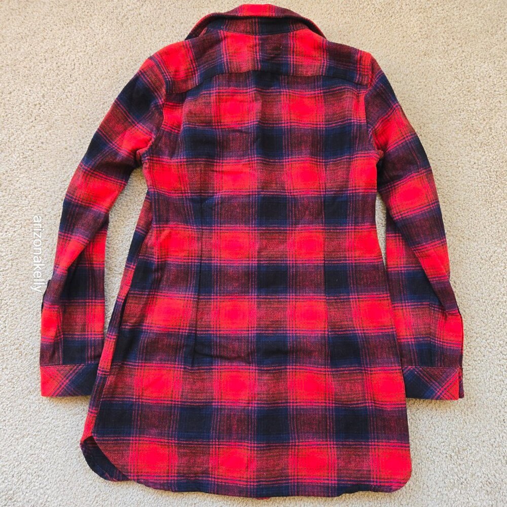 NWT L.L. Bean Signature Chamois Tunic Flannel Soft Oversized Shirt XS Plaid - Picture 7 of 7